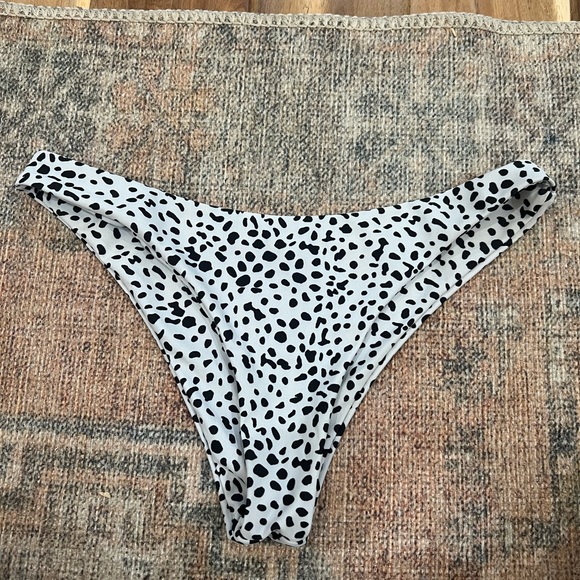 Swim Black And White Polkadot Bikini Bottoms Poshmark
